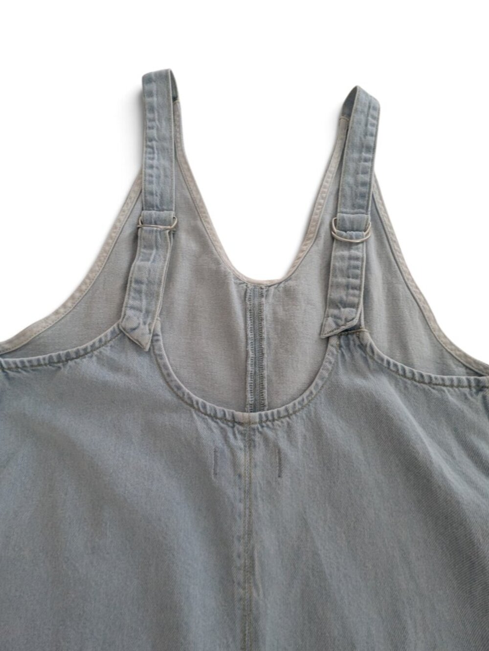 Free People Light Wash Denim Overalls Size S EUC - Picture 4 of 7